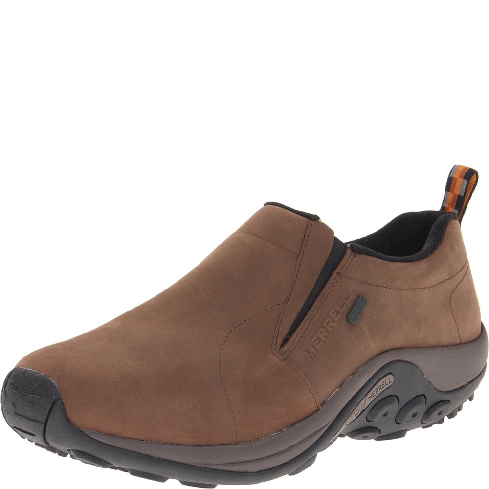 MERRELL MENS JUNGLE MOC NUBUCK LOAFERS SHOES, BROWN, 11.5 US